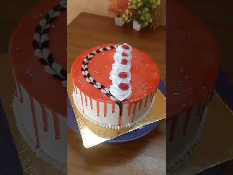 strwberry cake design #*short video YouTube*