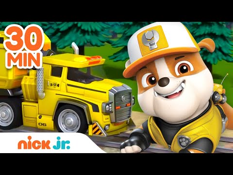 Rubble Big Truck Deploy Rescues! w/ Rocky, Al \u0026 Robo-Dog | 30 Minute Compilation | Rubble Official