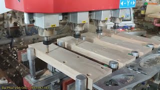 Máy Đục Mộng Âm 4 Đầu Woodmaster, Làm mộng 4 cây cùng lúc siêu nhanh