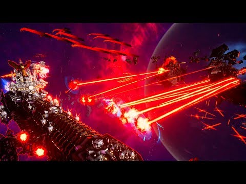 Chaos vs Imperial Navy! - Massive Battle, Skirmish Gameplay, Battlefleet Gothic Armada 2