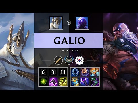 Galio Mid vs Ryze - KR Challenger Patch 25.18
