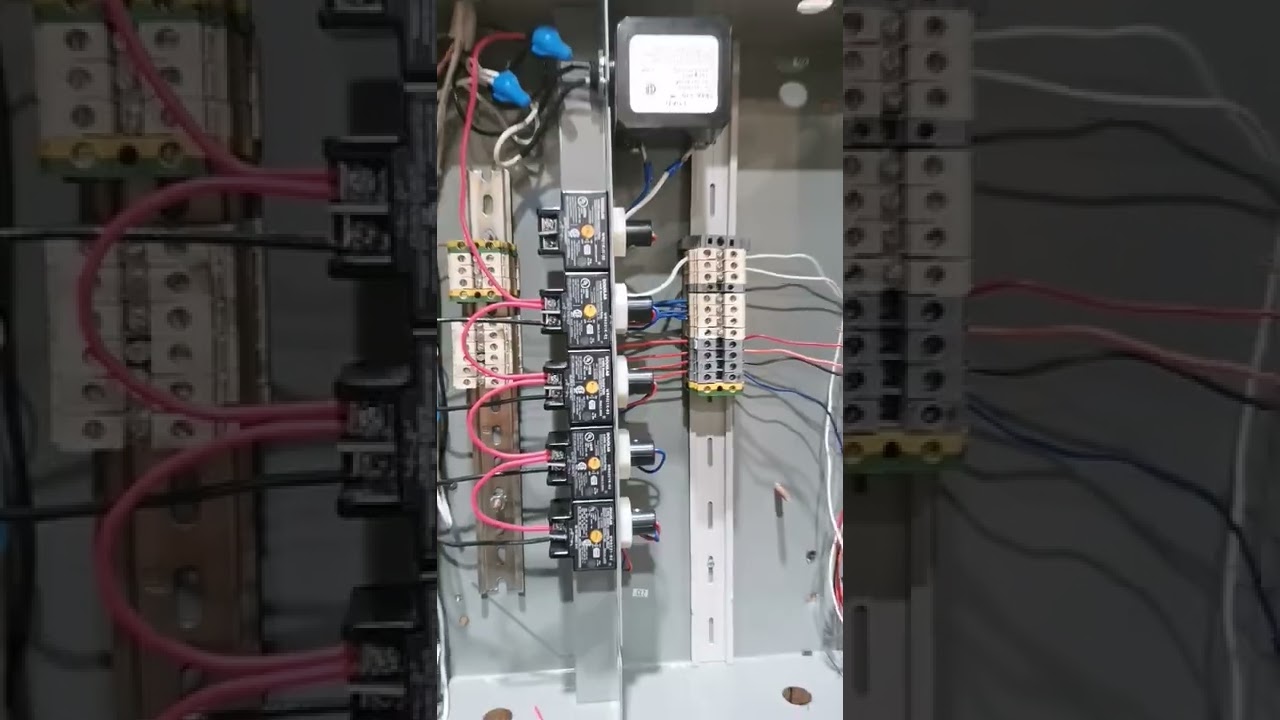 Simple lighting panel with relays