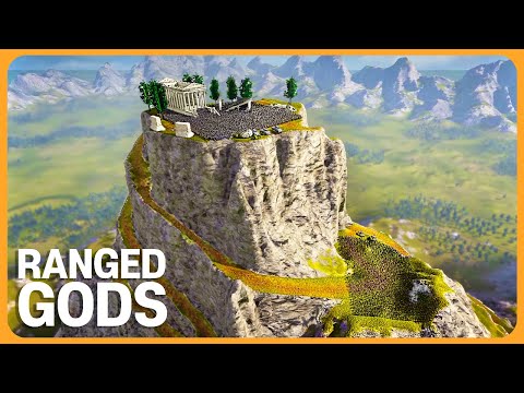 100,000 LASER KNIGHTS Attack Mountain of RANGED GOD - Ultimate Epic Battle Simulator 2 UEBS 2