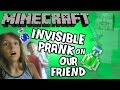 Mike & Lex Prank a Friend w/ Minecraft Invisibility ...