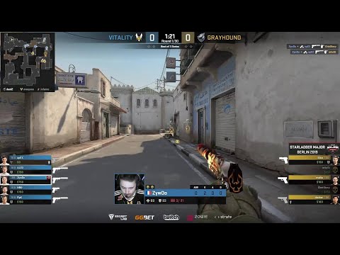 ZywOo USP-S ace vs. Grayhound | STARLADDER MAJOR BERLIN 2019 CHALLENGERS STAGE