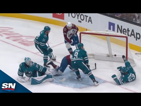 Nathan MacKinnon Awarded Goal After Net Becomes Dislodged In Wild Sequence