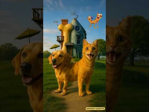 CatDog in Real Life AI #livingcartoon #catdog