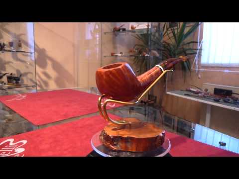 Pipa in radica half bent panel - www.paronellipipe.it