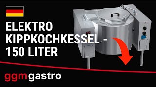Marmite basculante électrique - 150L - 18kW - Chauffage indirect - avec arrivée d’eau