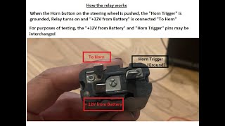 Ford 3 pin Horn Relay - How to test