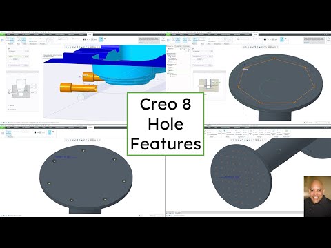 Creo Parametric 8.0 - Hole Feature Enhancements (Video 5)