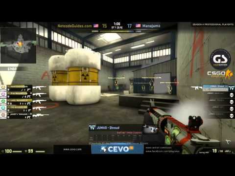 Shroud ace vs Netcode on Nuke (1v5)