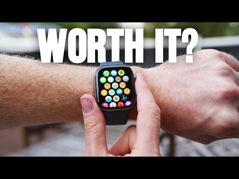 Apple Watch Series 11 [GPS + Cellular, 42mm] Slate Titanium Case with Light Blush Sport Band, S/M (Renewed Premium) video review thumbnail