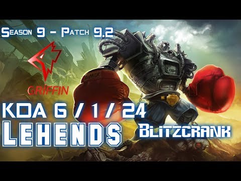 GRF Lehends BLITZCRANK vs THRESH Supp - Patch 9.2 KR Ranked