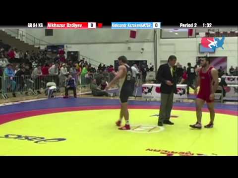 GR 84 KG   Bronze   Alkhazur Ozdiyev KAZ vs  Aleksandr Kazakevic LTU