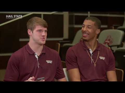 Mississippi State Football: Nick Fitzgerald and Keytaon Thompson interview Coach Andrew Breiner