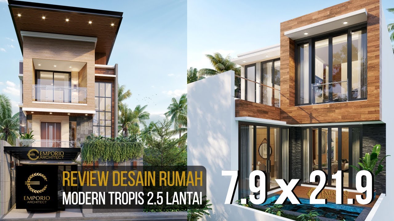 Video 3D Desain Rumah Modern 2.5 Lantai Ibu Dian - Bandung, Jawa Barat