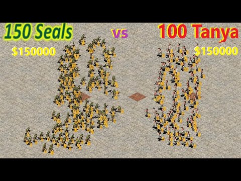 150 Seals vs 100 Tanya - Red Alert 2