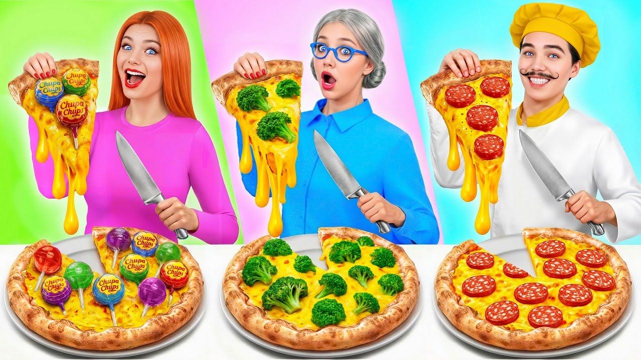 自分 vs おばあちゃんの料理チャレンジ | 簡単なキッチンのコツ Multi DO Joy