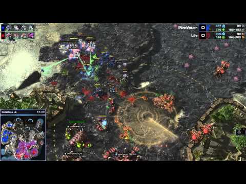 SC2 -- HOTS -- G2 Innovation (T) v Life (Z) on Catallena LE