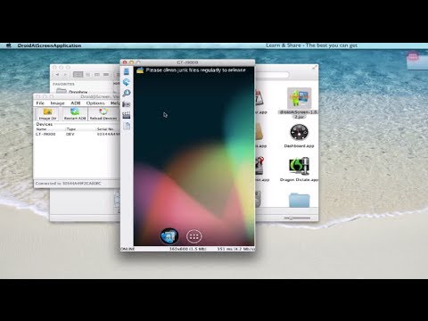 Display Android Screen on Mac Computer (Droid@Screen)  Screen Mirror Video