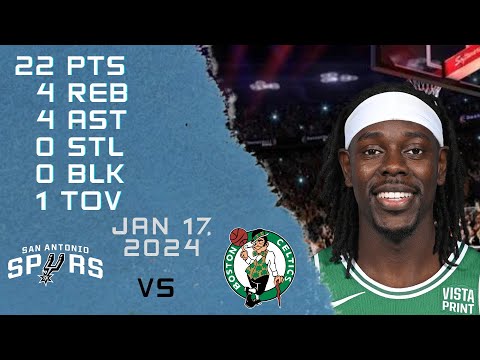Jrue Holiday player Full Highlights vs SPURS NBA Regular season game 17-01-2024