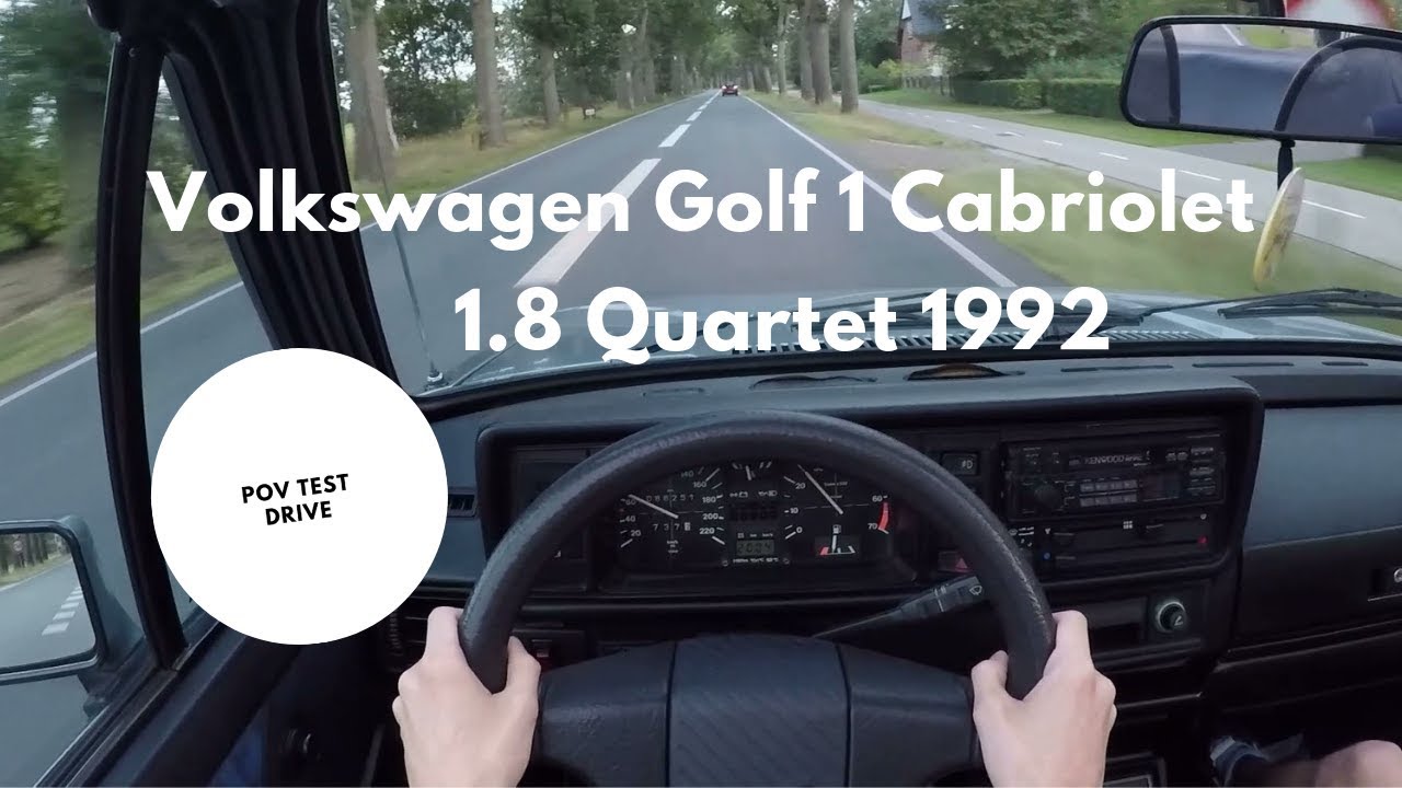 Volkswagen Golf 1 Cabriolet 1.8 Quartet (1992) | POV Test Drive