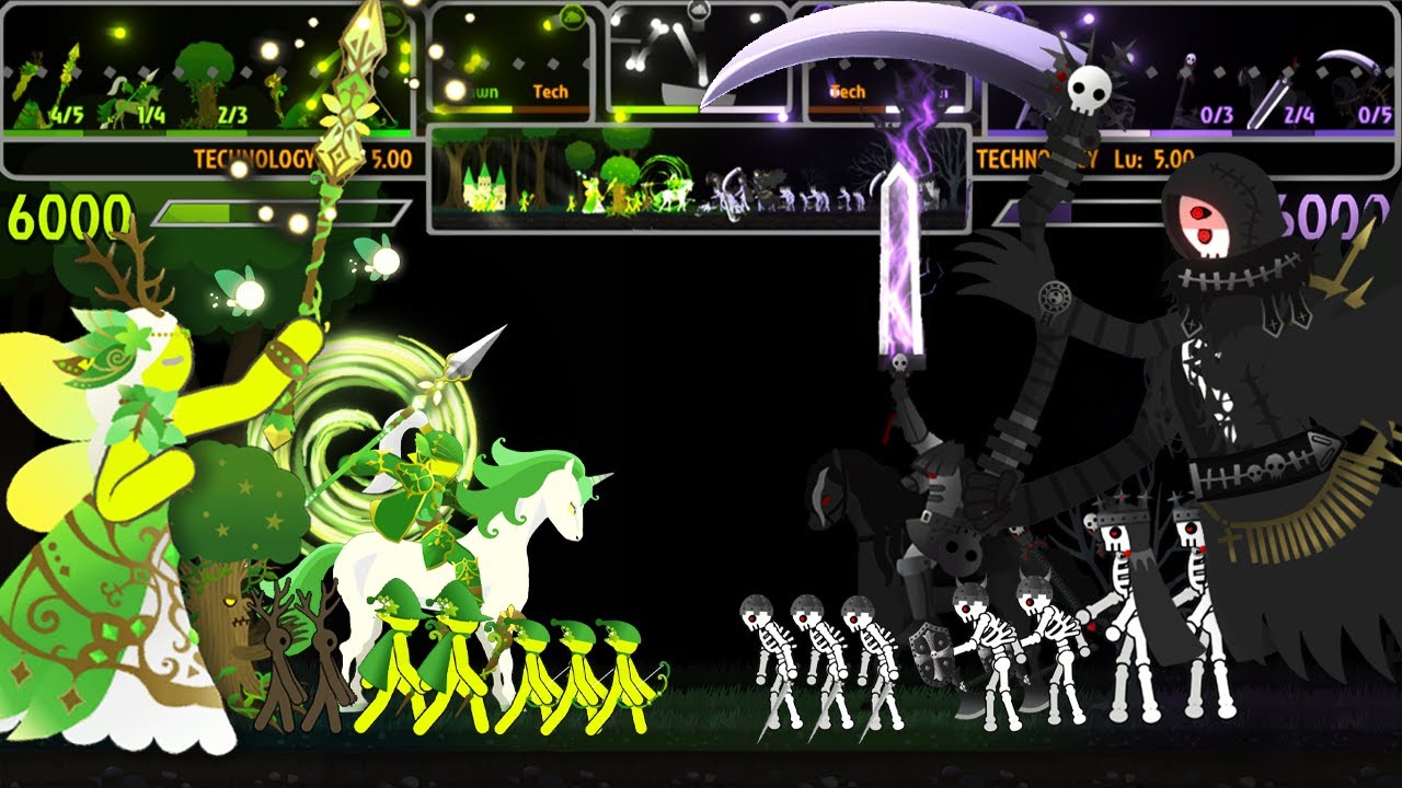 Stickman Fight : Elves vs Undead - Marble & Ragdoll battle