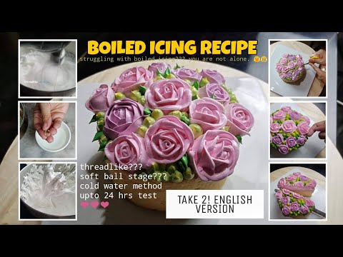 BOILED ICING RECIPE (english) | no thermometer | (017)