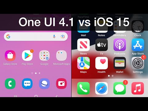 One UI 4.1 vs iOS 15 UIs!