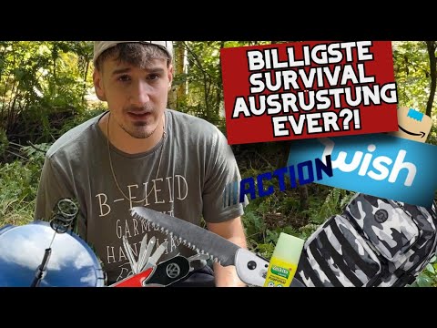 Ist das die Billigste OUTDOOR/SURVIVAL Ausrüstung EVER?! | WISH/AMAZON TEST #bushcraft