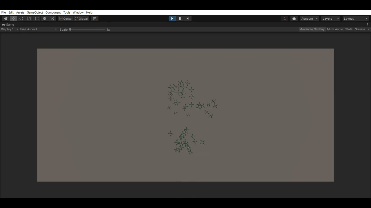 Drone Swarm Boid Flocking Behaviour