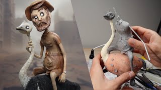 Making Up My Own Nightmare Character - The Story of "The Zookeeper" | Polymer Clay Timelapse