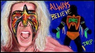 The Ultimate Warrior Time Lapse Drawing By David Pustansky