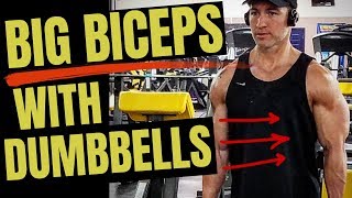 How To Get Big Biceps With Dumbbells (4 Exercises At Home!)