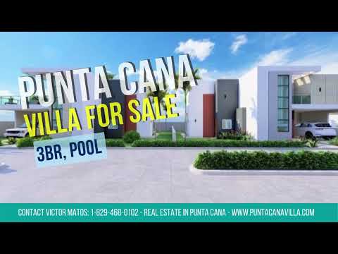 US$294,878 Wonderful 3BR Villa For Sale With Beach Access Real Estate Punta Cana, Dominican Republic