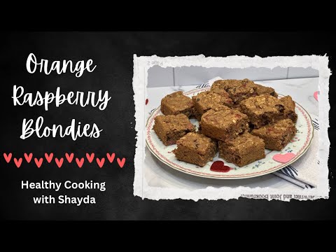 Oil-Free Vegan Orange-Raspberry Blondies (Whole-Food Plant-Based & Gluten-Free)