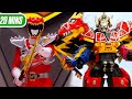 ALL Megazord Battles Power Rangers Dino Charge Epic Robot Transformations 20 Minutes