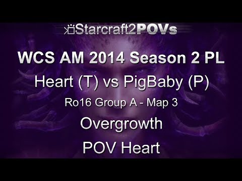 SC2 HotS - WCS AM 2014 S2 PL - Heart vs PigBaby - Ro16 Group A - Map 3 - Overgrowth - Heart