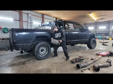 Full 5" Exhaust Install On A Cummins Hotshot Truck