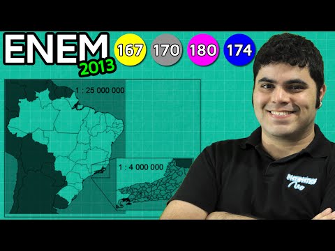 ENEM 2013 Mathematics #39 - Relationship between Linear Scale and Area Scale of a Figure