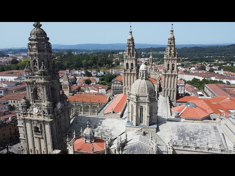 Espanha, Santiago de Compostela, Catedral etc - por Drone