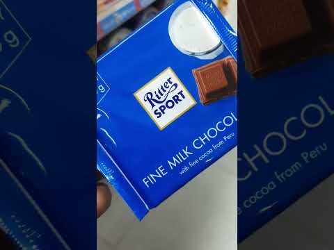 Ritter sport Milk chocolate #tittersport #milkchocolate #shortfeed #trendingonshorts #food #viral