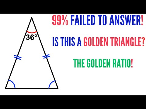Golden Triangle Proof! | The Golden Ratio | (Step by step explanation) |#math #maths #geometry