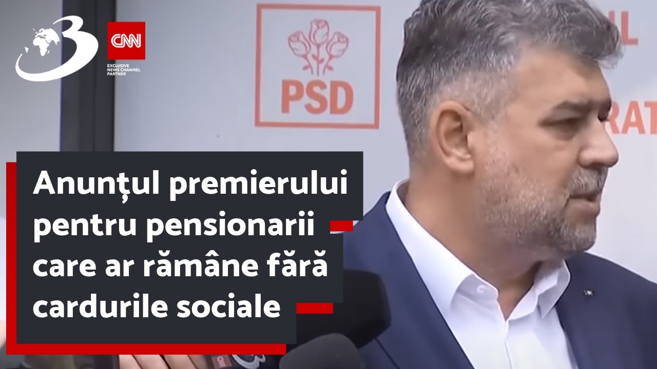 Anunțul premierului pentru pensionarii care ar rămâne fără cardurile sociale