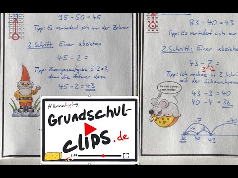 Klasse 2 3 | Mathe | Minusrechnen - Subtraktion im ZR 100