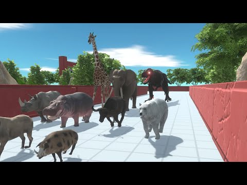 Escape from Death touch T-REX -Animal Revolt Battle Simulator