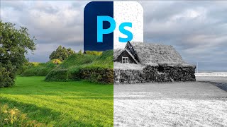 This is how you can add a snowy effect to a picture in Photoshop.