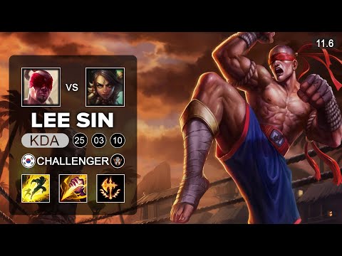 Lee Sin Jungle vs Nidalee - KR Challenger Patch 11.6