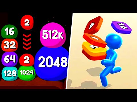 Jelly Drops vs Idle 2048 land  - Max Level Gameplay (Part 1)